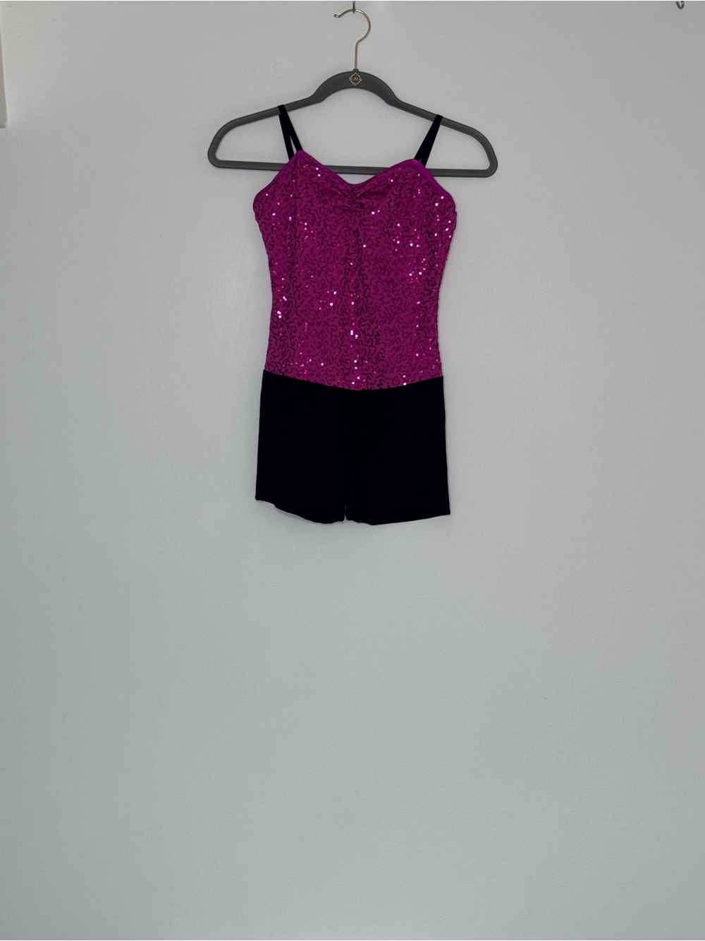 Weissman Sequin Dance costume in Fuchsia and Black